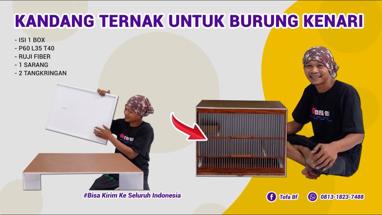 Cara Memasang Kandang Box Ternak Kenari Isi 1 Bisa Bongkar Pasang