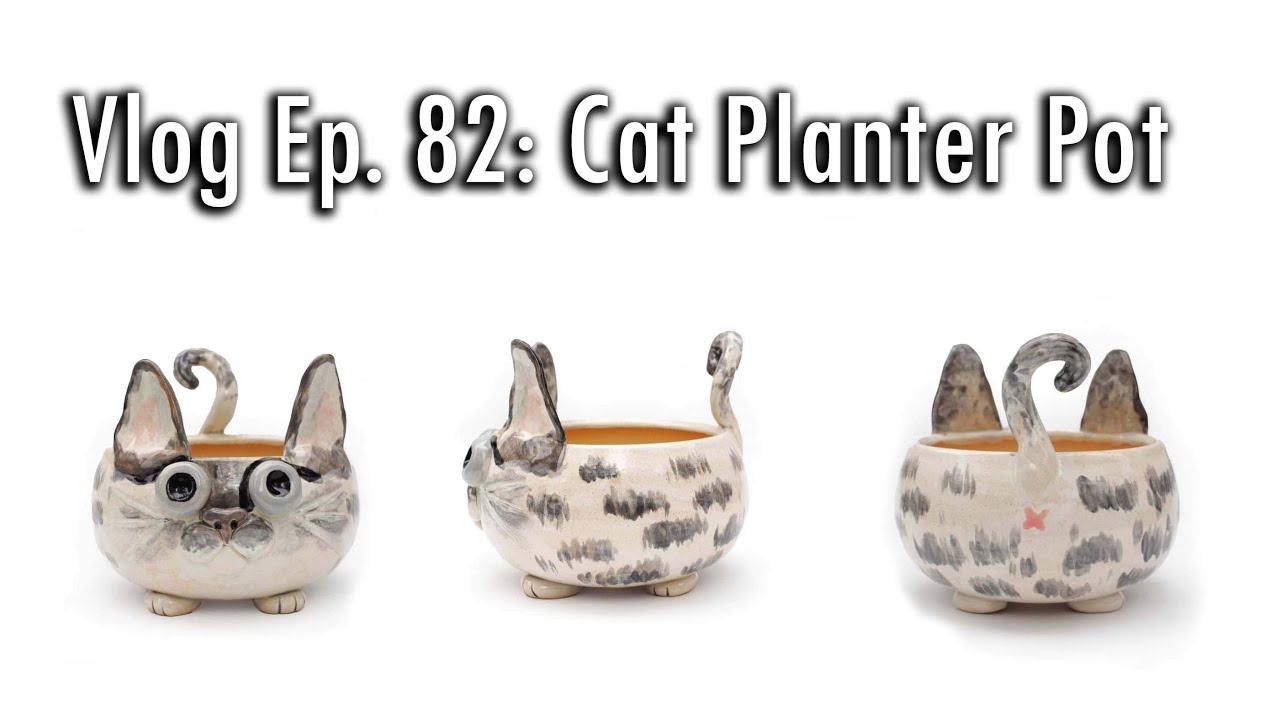 Cat Planter Pot | Ceramic Art Vlog | Ep 82