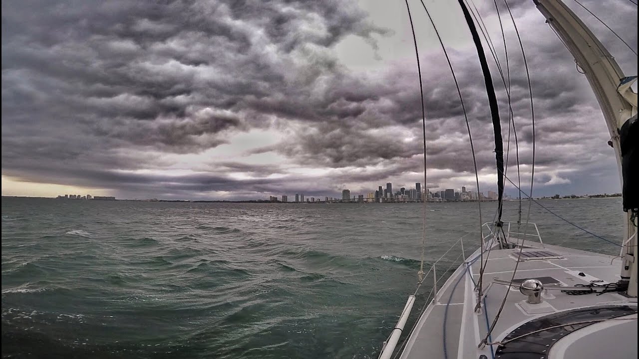 47 Knot Squalls Hit us in Miami (Sailing w/the Litzenbergers Ep. 120)