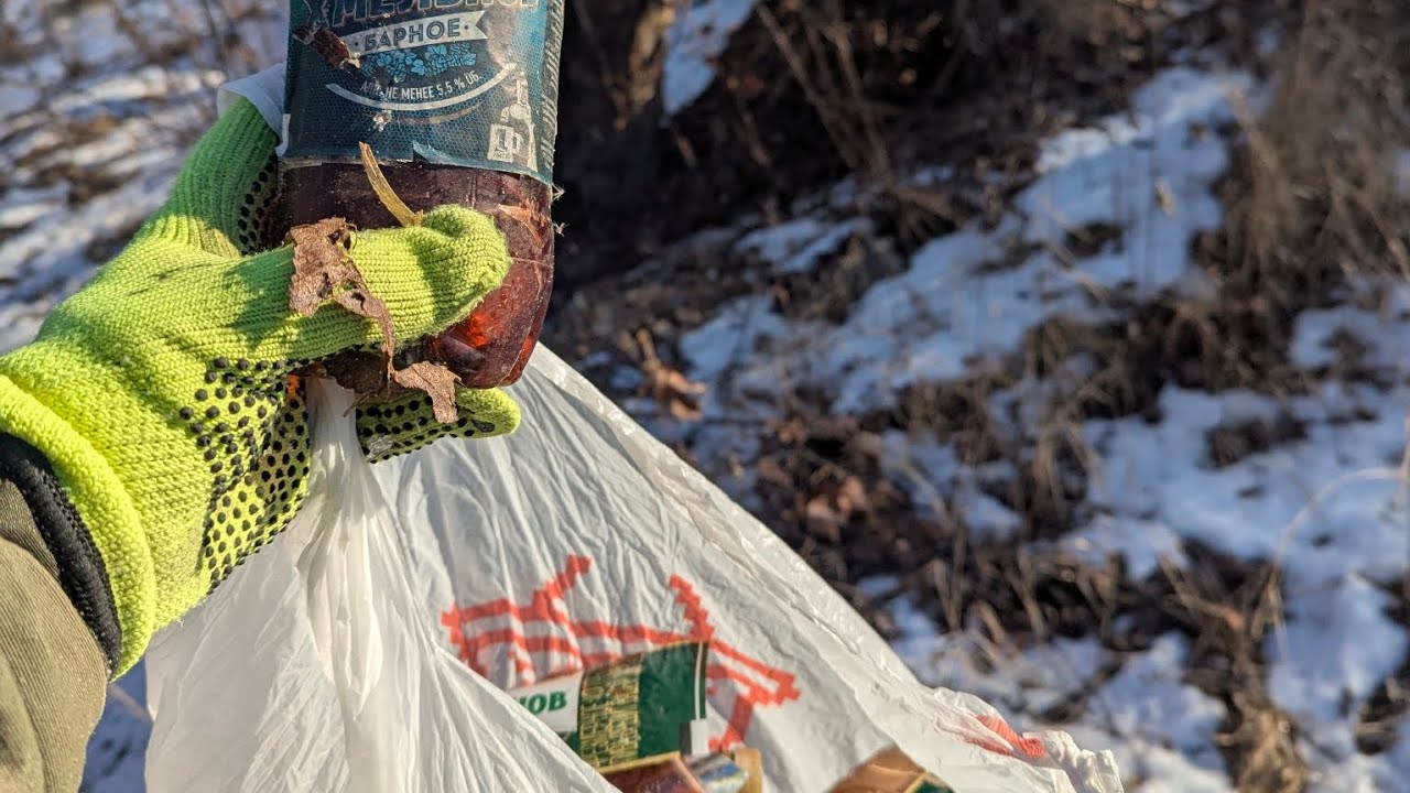 Убираю мусор из лесу. Самое чистое место на глобусе - Беларусь 