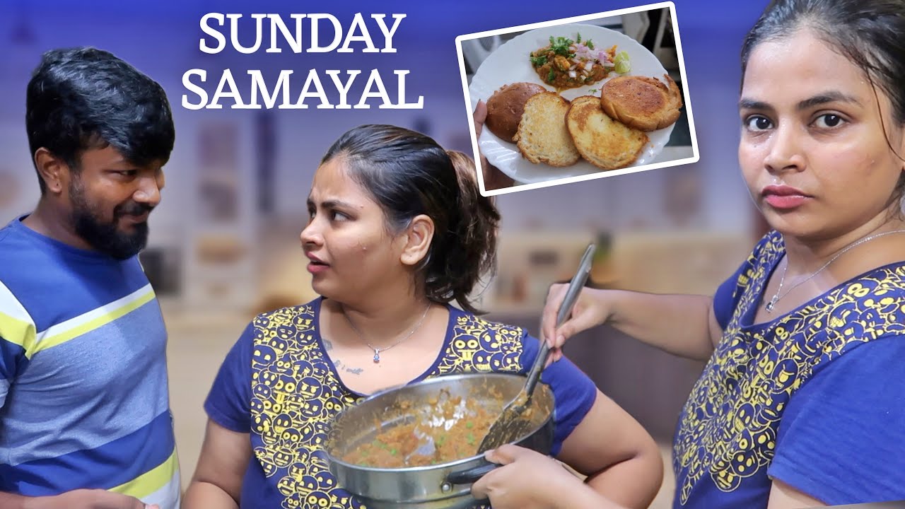 Ram செஞ்சு குடுத்த Paav Bhaji 🤩❤️ Couple Cooking Day