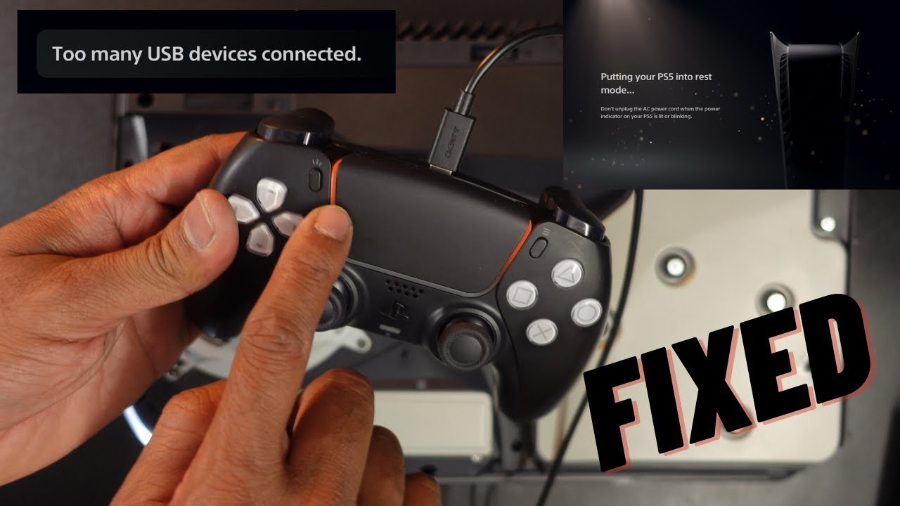 {Fixed} PS5 - Too Many USB devices connected & Charging Issue #PS5 #PlayStationJoystick