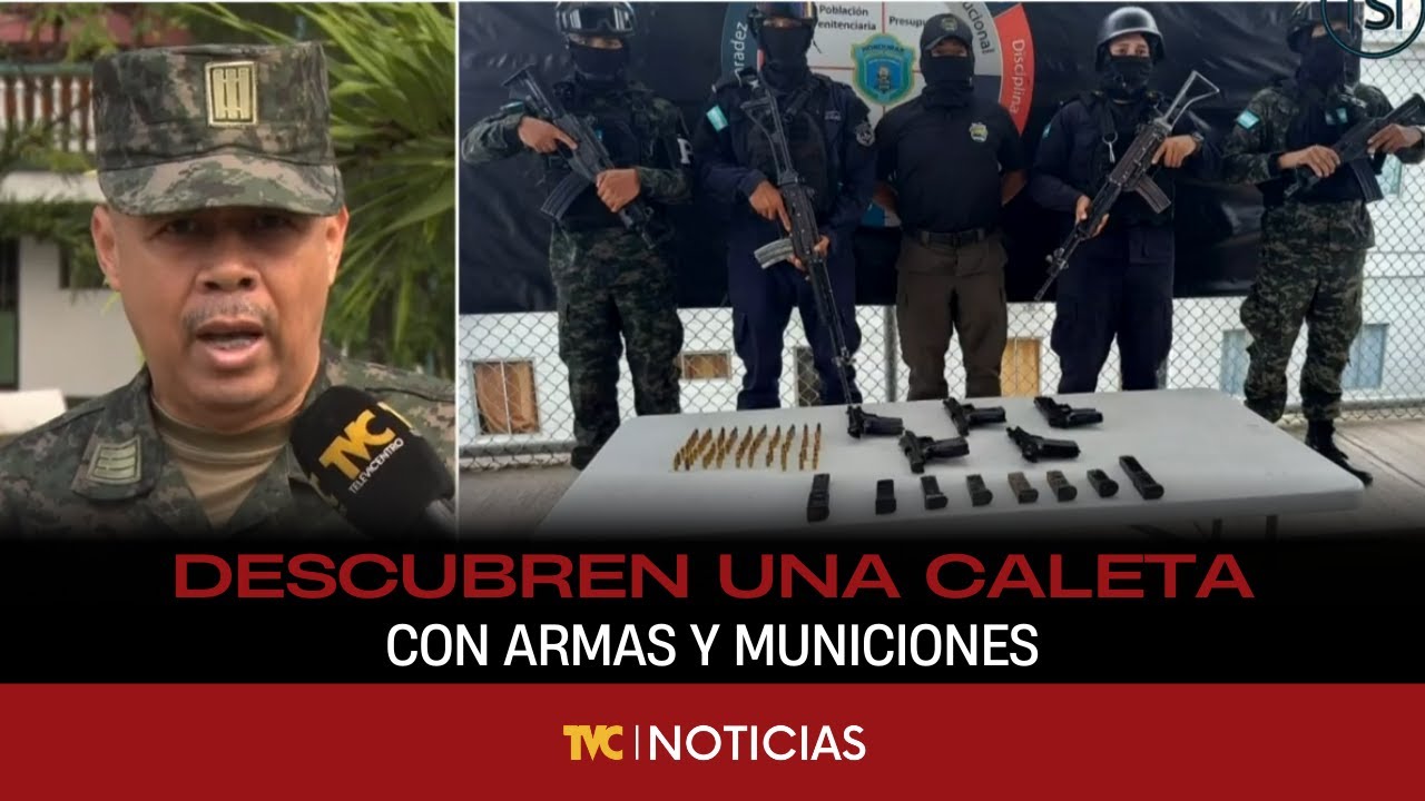 Descubren una caleta con armas y municiones en penal La Tolva
