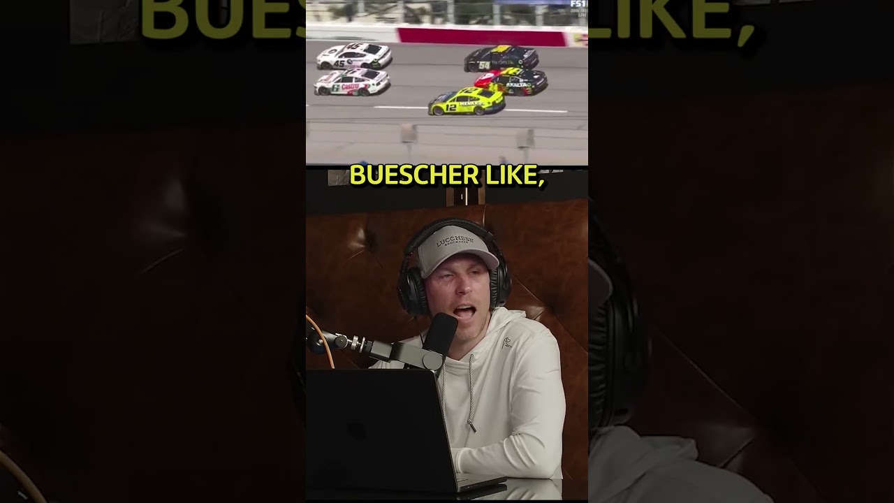 Denny Hamlin reacts to Ryan Blaney LOSING HIS MIND after incident with Byron #NASCAR #darlington