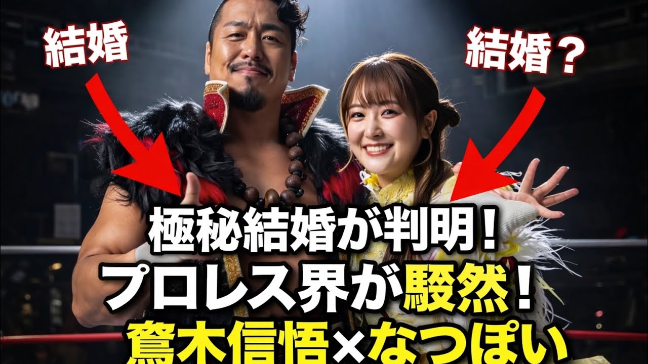 プロレス界激震！鷹木信悟となつぽい、トップスター同士の極秘結婚が判明
