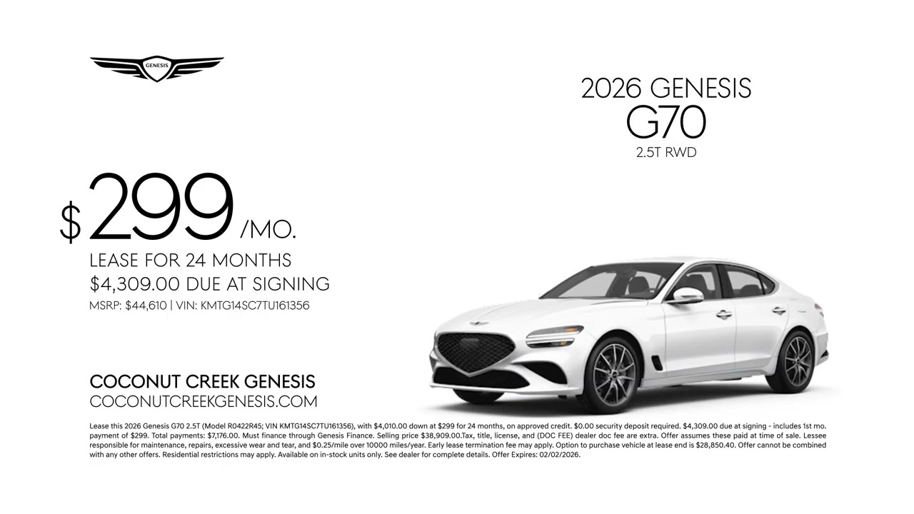 Genesis G70 01/08/2026 6732447