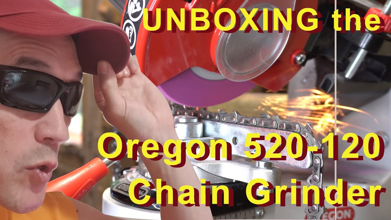 Распаковка цепной шлифовальной машины Oregon 520 120 &mdash; полная настройка и описание первого исполь...