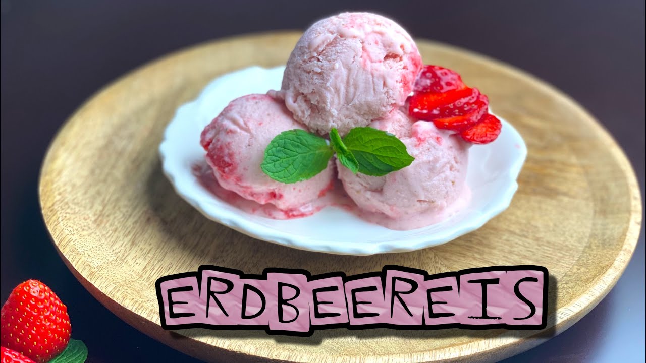 Erdbeereis mit nur 3 Zutaten - schnell rezept | Leckere Rezepte