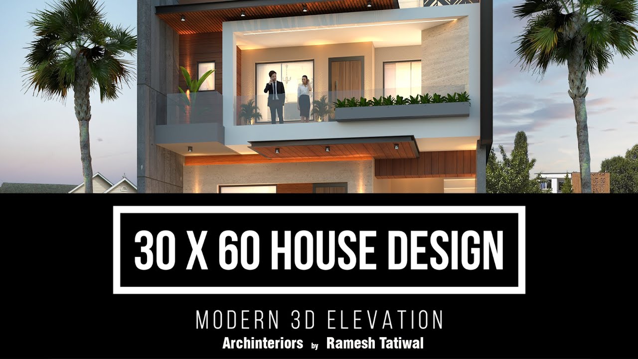 30x60 House Design 3D 2023 | 200 Gaj | 9x18 Meters | Double Story  @smallhouseplan  @Archbytes-
