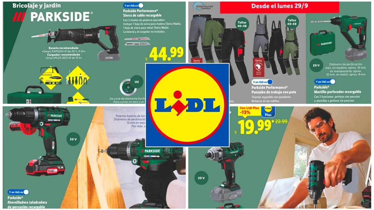 LIDL 🔴 CAT&Aacute;LOGO HERRAMIENTAS PARKSIDE 🇪🇦 DE 29 DE SEPTIEMBRE 2025