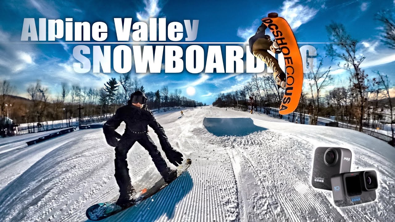 SNOWBOARDING Alpine Valley | GoPro MAX + HERO 10