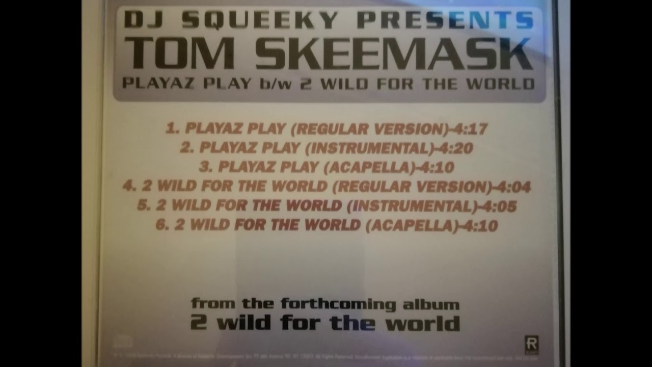 Tom Skeemask - 2 Wild For The World (Studio 