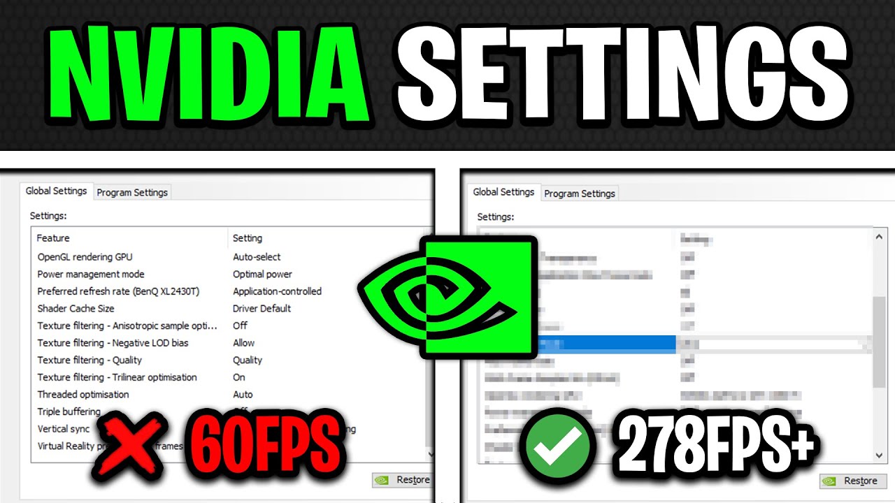 NVIDIA CONTROL PANEL - Best Settings for FPS & NO DELAY! (UPDATED)