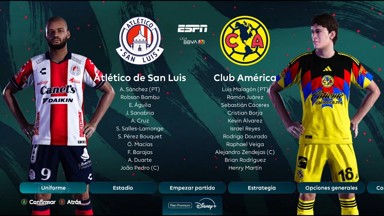 Atlético de San Luis vs América FutMX Patch