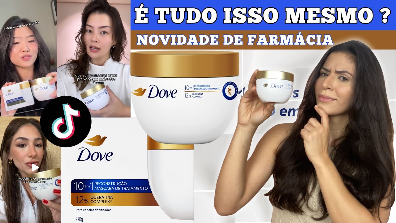 Testei Máscara Dove RECONSTRUÇÃO 10 EM 1 - Viralizou!!! Vale a pena mesmo? RESENHA | Larisse Gama