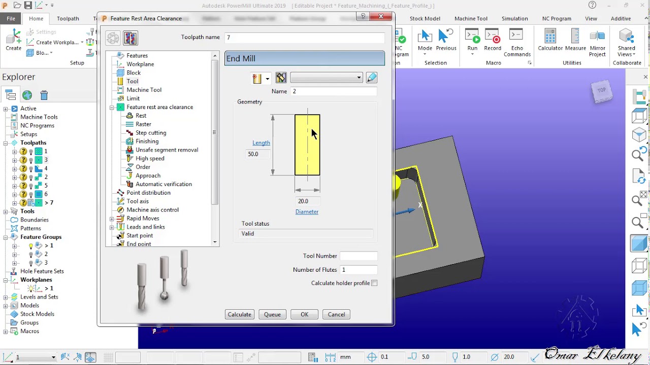 PM 2019 - Feature Machining  ( Feature Rest Area Clearance)