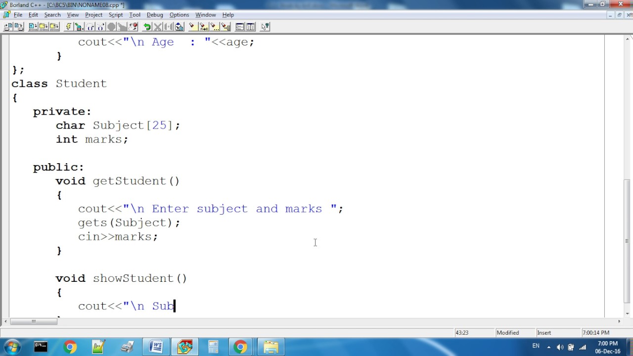 Single Inheritance In C++