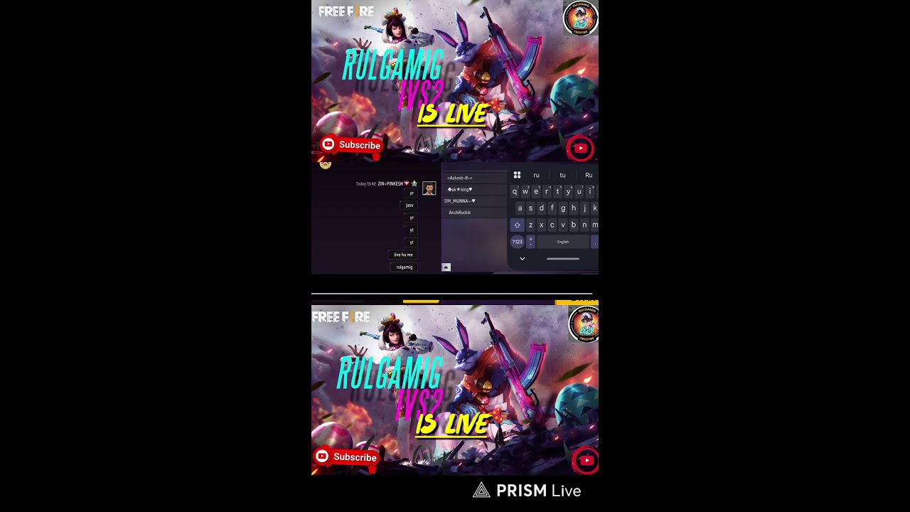 free fire custom giveaway live RULGAMING