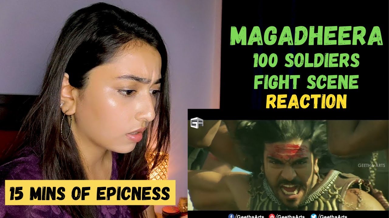 Magadheera | 100 Soldiers Fight Scene Reaction | Ram Charan | Kajal Aggarwal | S. S. Rajamouli