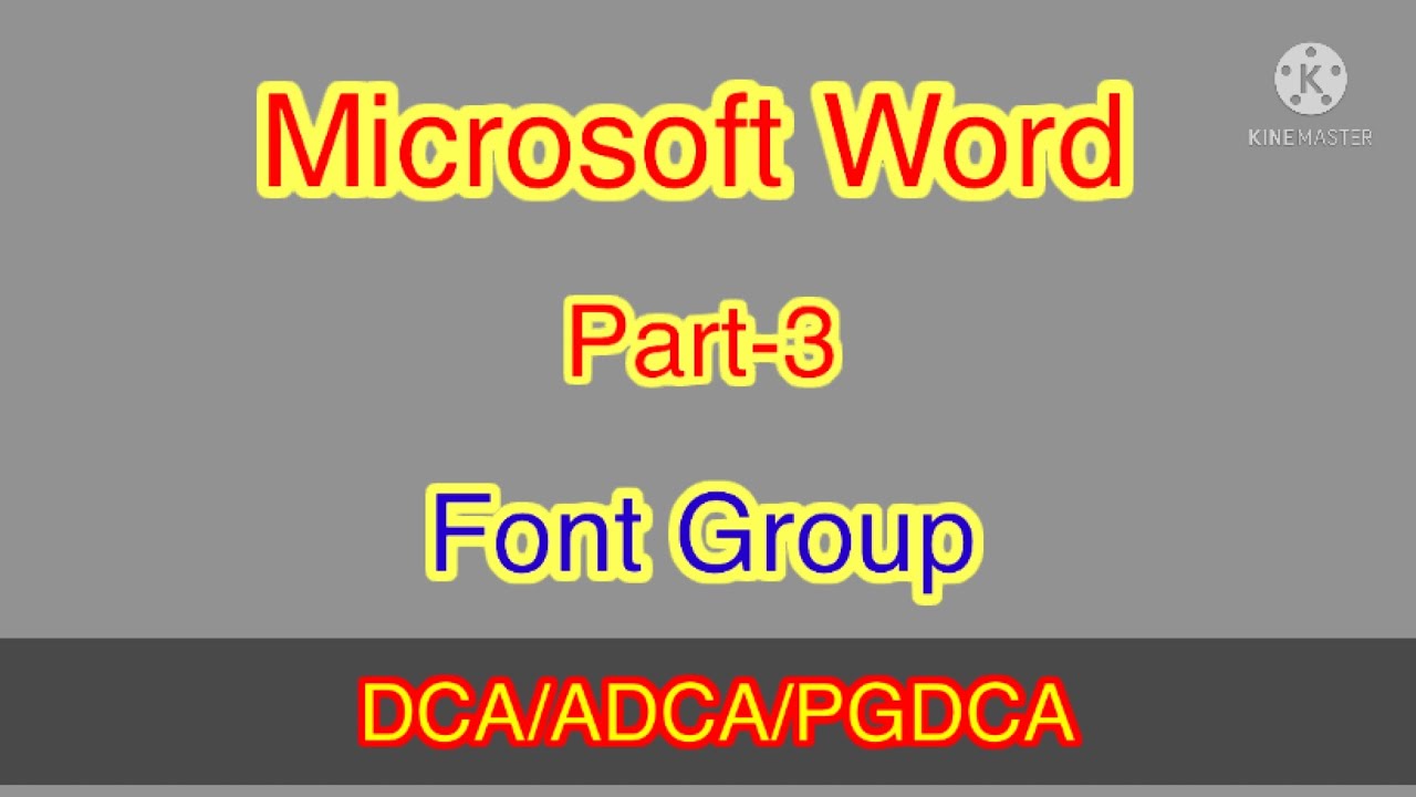 Complete font group in Microsoft Word, all the options described