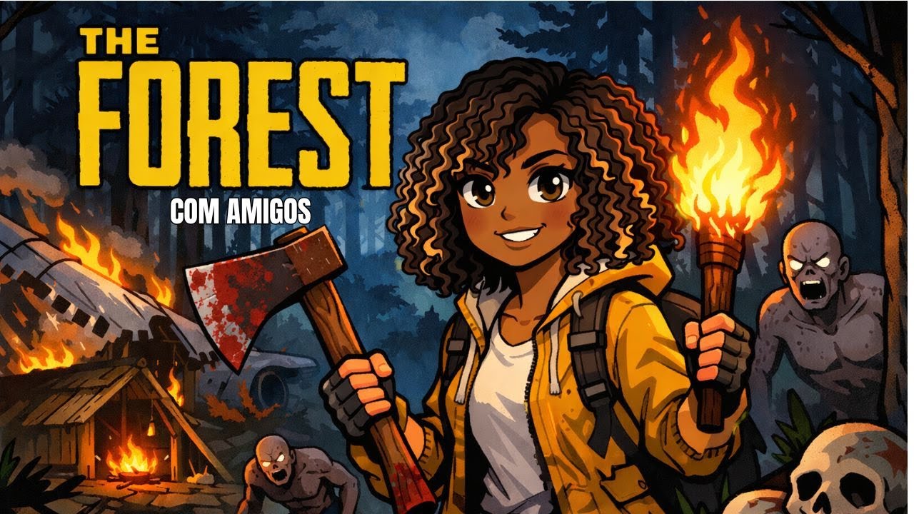 JOGANDO THE FOREST COM AMIGOS