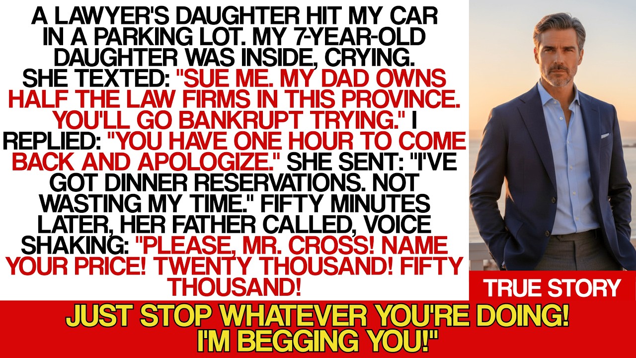 Lawyer's Daughter Hit My Car With My Kid Inside: 'My Dad Owns Every Law Firm' — 50 Minutes Later...