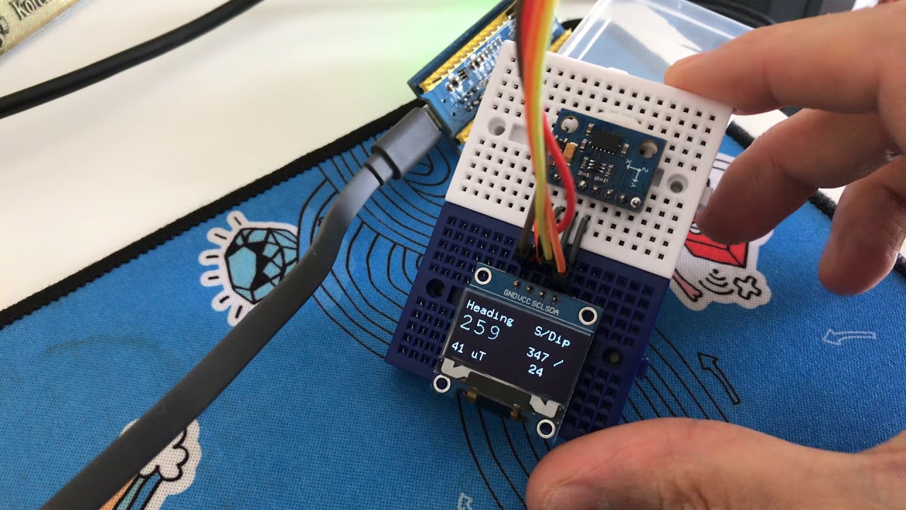 Geological E-compass using STM32 board.