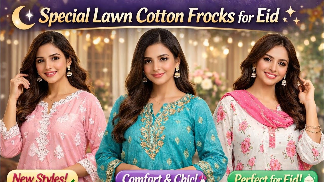 🌙✨ Special Lawn Cotton Frocks for Eid | Most Demanding Easy Wear Designs 👗💖