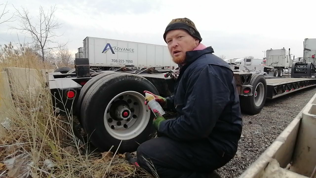 074 Оперативно-тактические учения с тралом (rgn trailer). Подготовка к рейсу. Замена двух колёс. Ч2