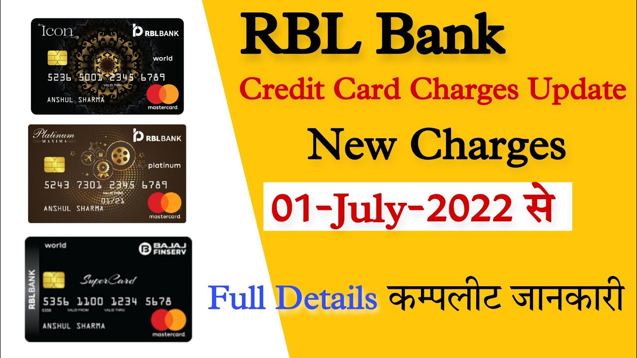RBL Bank Credit Card Charges | New update Charges