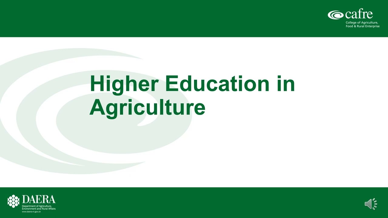 Degree courses in Agriculture Presentation