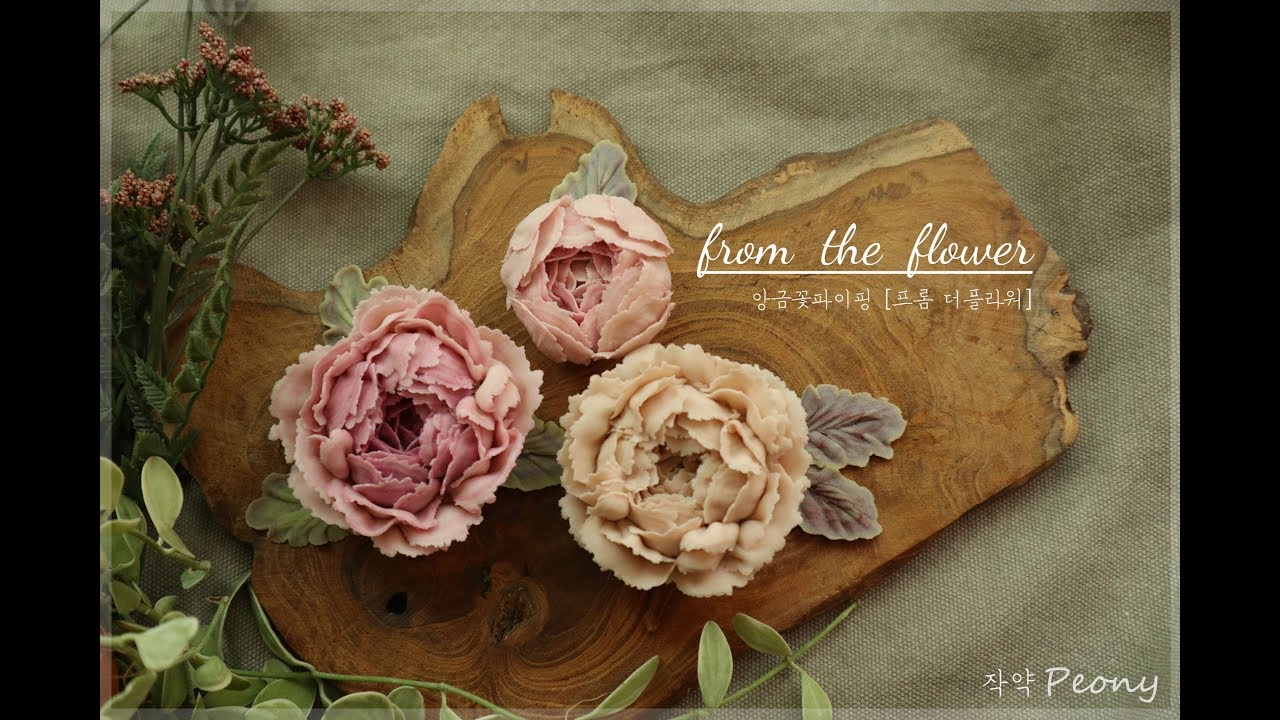 [ from the flower ] 프롬 더 플라워-앙금플라워 생화스타일 깃털작약/작약봉오리 파이핑How to pipe Peony(bean paste flowers)