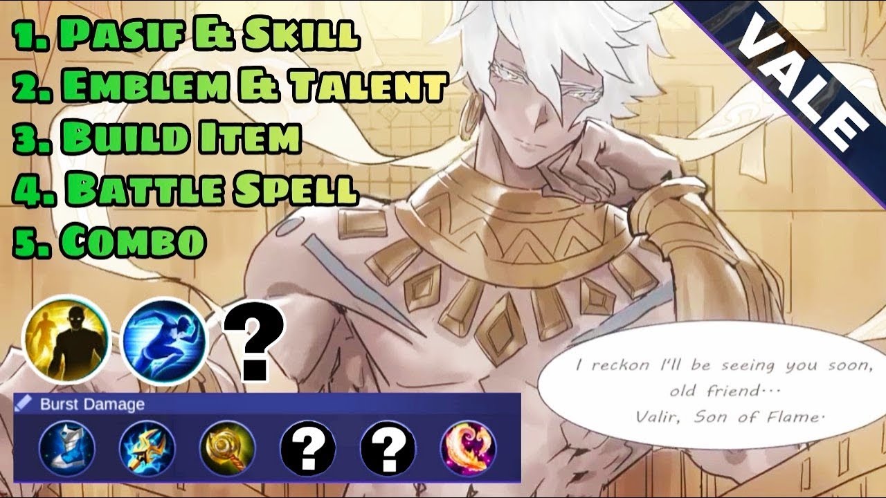 New Hero [VALE] Skill, Emblem, Build, Combo Full Tutorial Menuju PRO - Mobile Legend Bang Bang