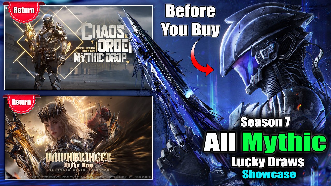 Before you buy Season 7 Mythic draws Showcase 2026 | Season 7 2026 All Returning Mythic draw Leaks