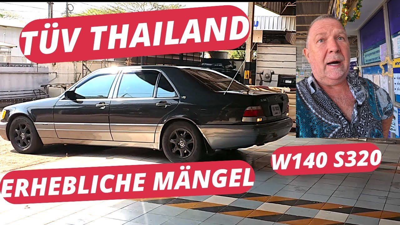 DURCHGEFALLEN. Mit dem Mercedes Oldtimer zum Thailand TÜV. Gasprüfung und Zulassungsstelle.