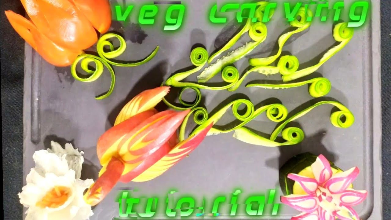 Amazing Vegetable carving idea for food Garnishes & Art🎨 #youtubeviral #asmr #skillvid #youtubebeta 