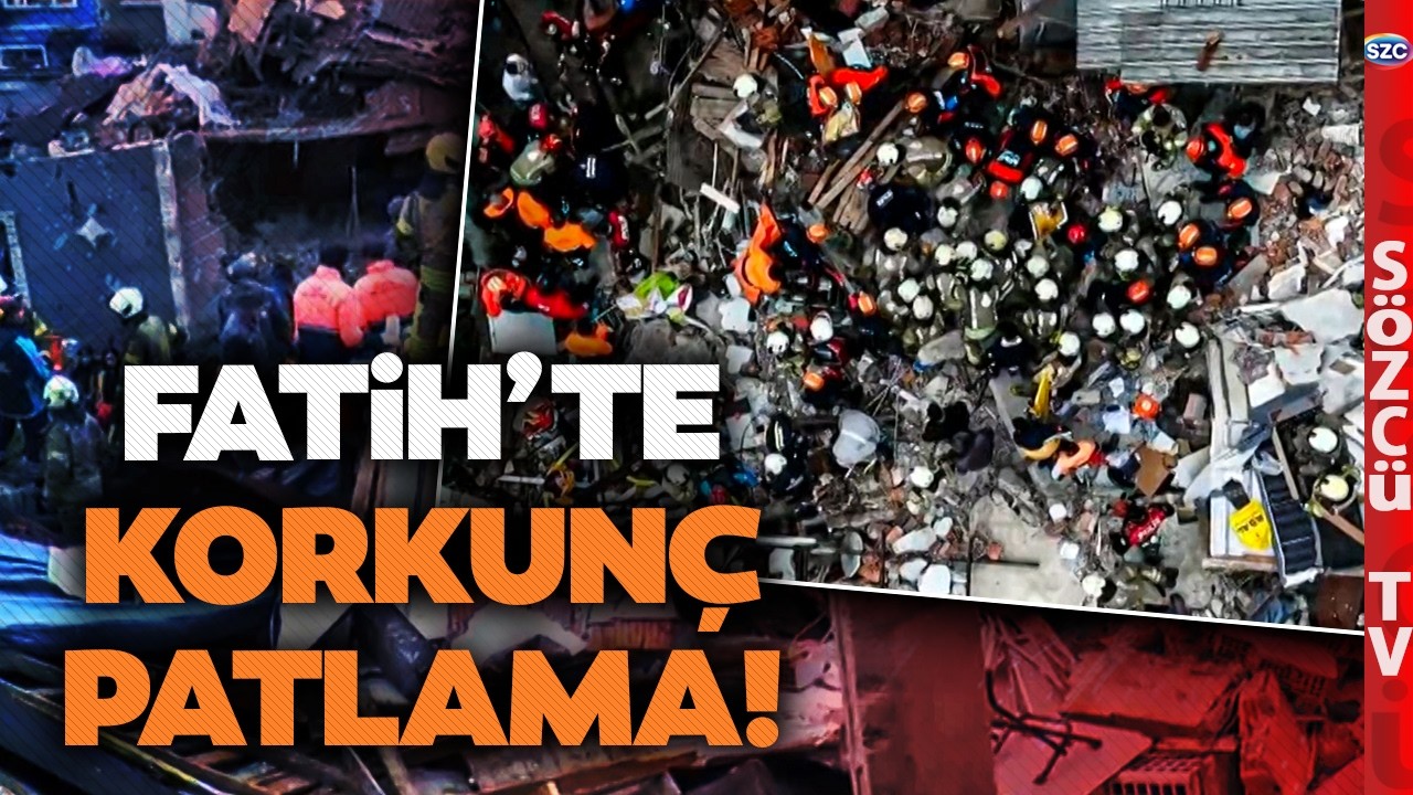 Fatih&rsquo;te Korkutan Patlama! 2 Bina &Ccedil;&ouml;kt&uuml;! Enkaz Altında Kalanlar Var!