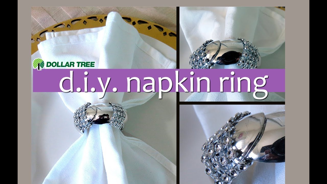 Dollar Tree DIY Mini Spoon Holiday Bling Napkin Ring FAST+ EASY