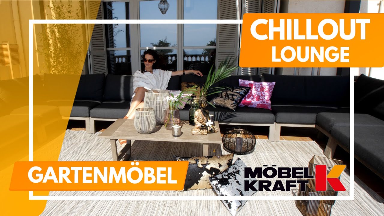 M&Ouml;BEL KRAFT // Gro&szlig;es Garten-Lounge-Set mit Auflagen