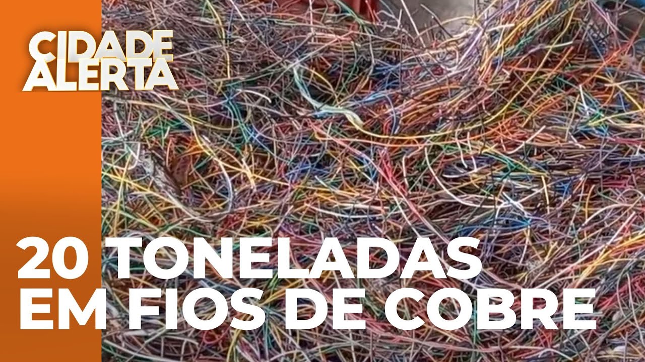 Polícia apreende 20 toneladas de fios de cobre em barracão
