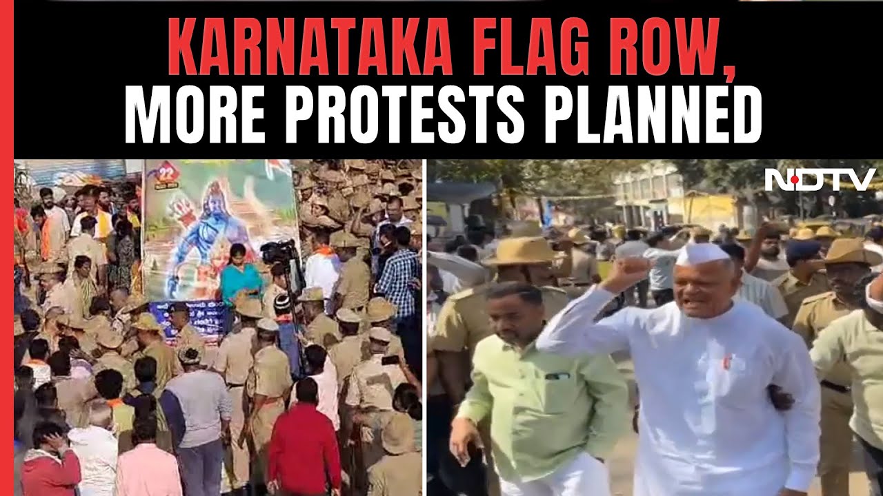 Protest In Mandya I Tensions Over Hanuman Flag In Karnataka, BJP Plans Protests Across State