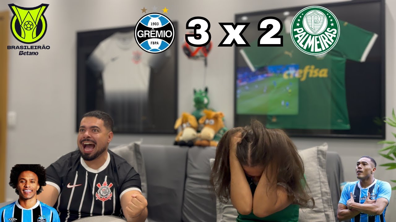REACT REA&Ccedil;&Otilde;ES GREMIO x PALMEIRAS | Casal Rivalidade
