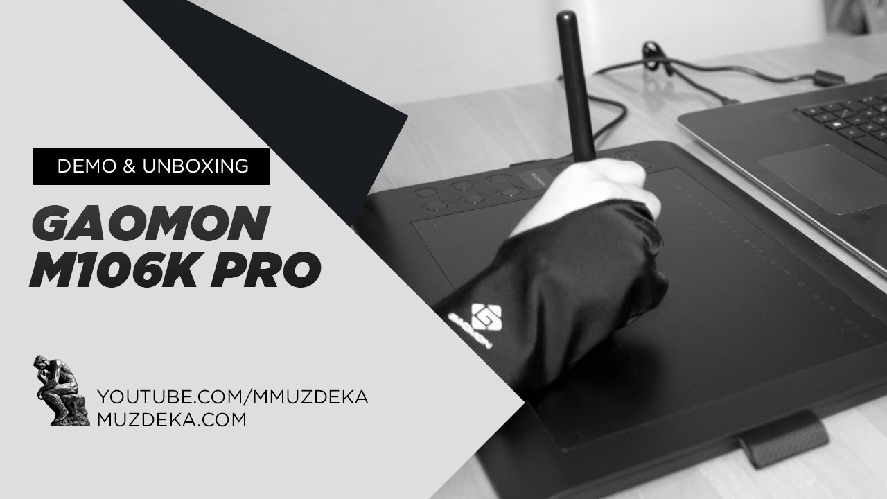 GAOMON M106K PRO drawing / graphic tablet (2020 model) demo, unboxing and first impressions