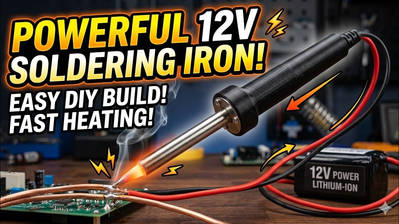 Build This High-Power 12V Soldering Iron for Heavy Duty Use 