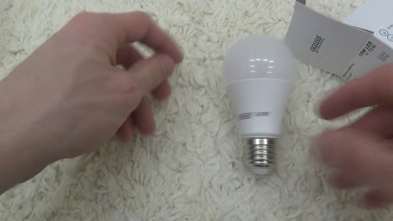 Обзор Светодиодная лампа Gauss Elementary LED A60 E27 10W 4100K Gauss 23220