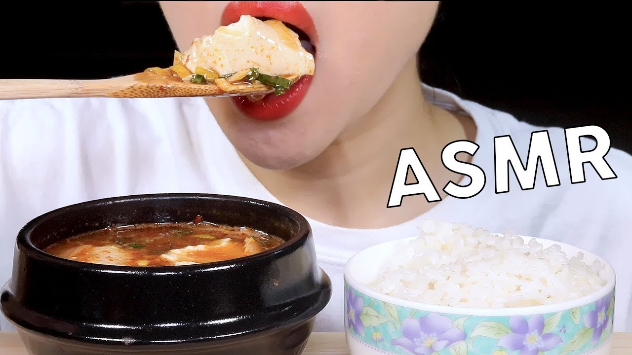 ASMR Soft Tofu Stew (SOONDUBU JJIGAE) 순두부찌개 먹방