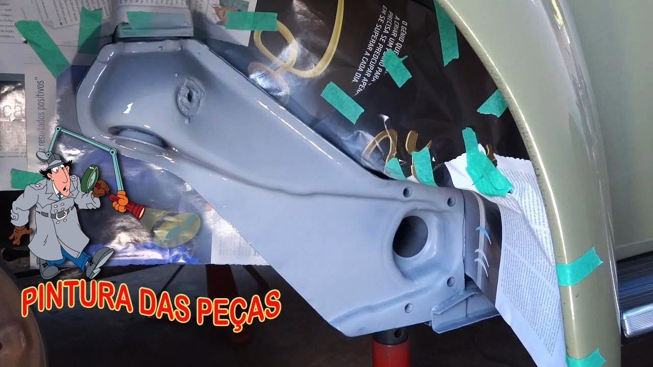 FUSCA 1980 DO ALESSANDRO - PINTURA DAS PEÇAS SUSPENSÃO TRASEIRA (PARTE 10)