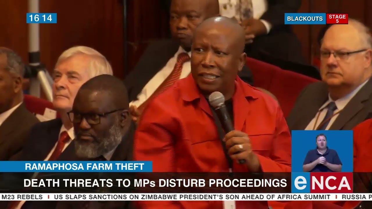 Ramaphosa farm theft | Death threats to MPs disturb proceedings