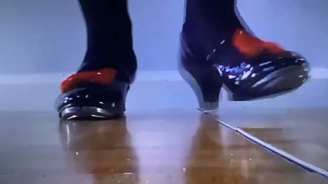 Shiny Black Patent Leather Heel Tap Shoes 5