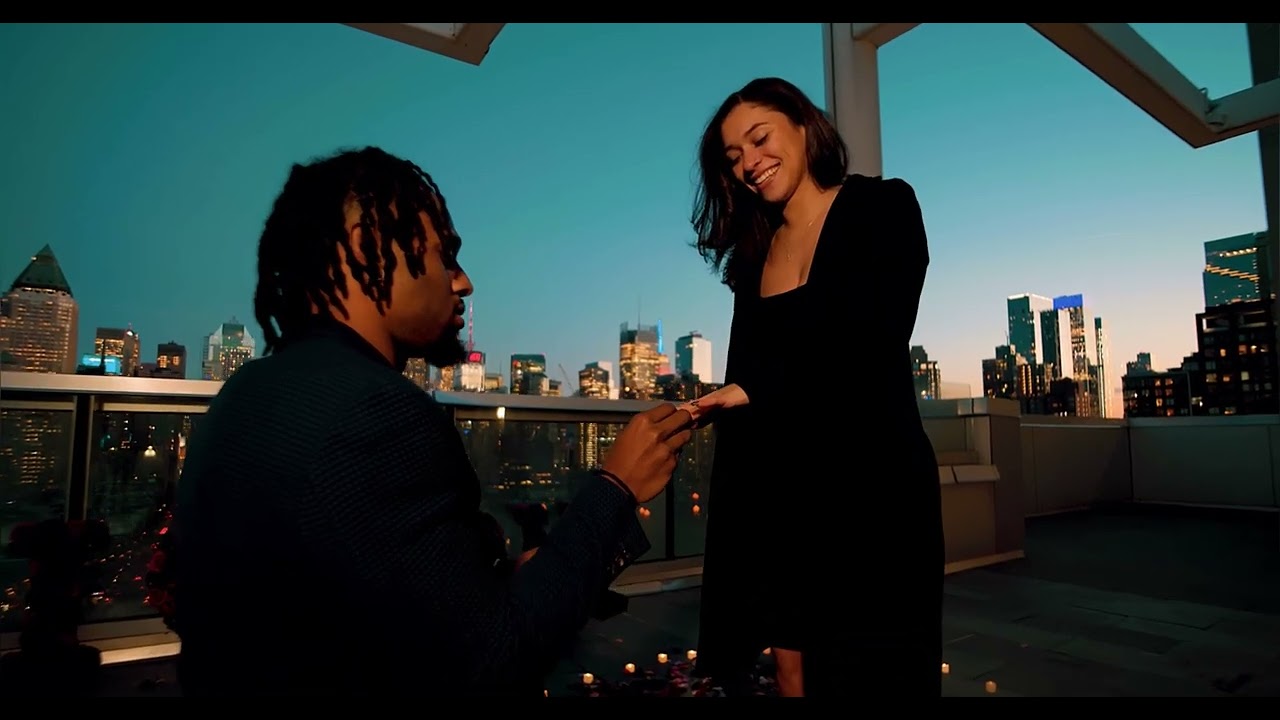 A Breathtaking NYC Skyline Rooftop Surprise Marriage Proposal